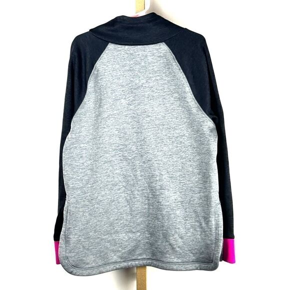 Girls' Adidas Colorblock Sweatshirt w/ Pockets Sz M (10-12)EUC Black, Pink, Grey - Picture 6 of 12